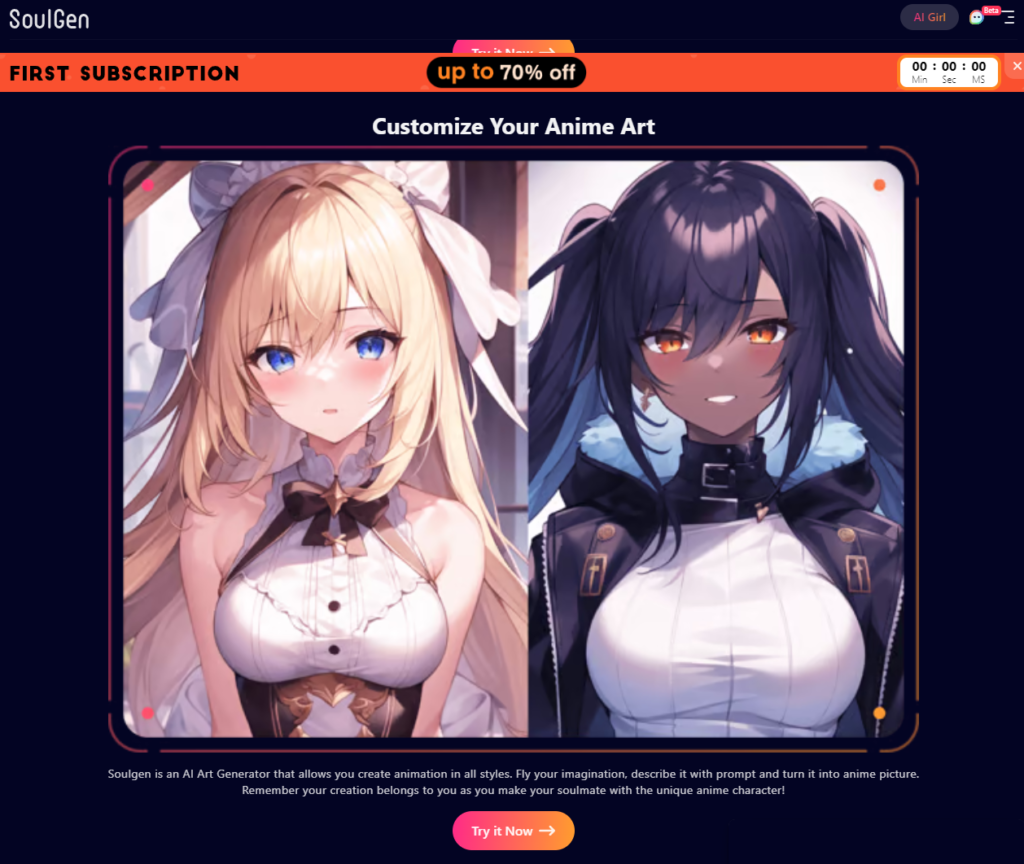 Plataformas AI Hentai SoulGen AI