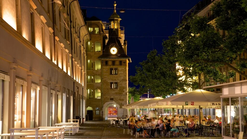 The busy Geneva city center where men meet and date geneva women